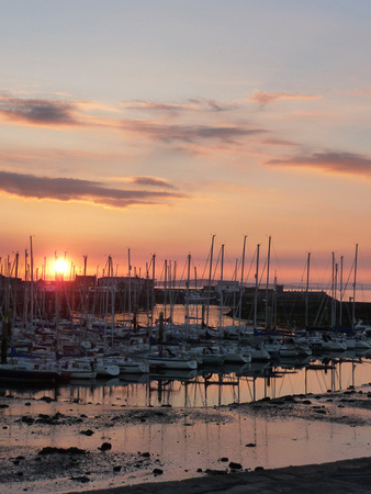 Sunset over Howth Pier