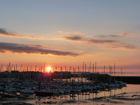 Sunset over Howth Pier