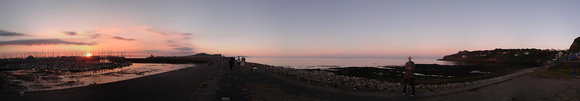 Sunset over Howth Pier - panorama